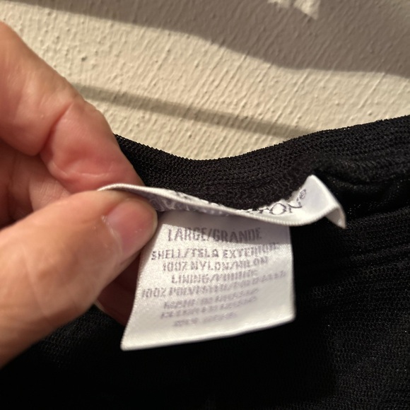 Worthington stretchwaist black skirt with lace overlay. Excellent condition. Lg. - Picture 5 of 6